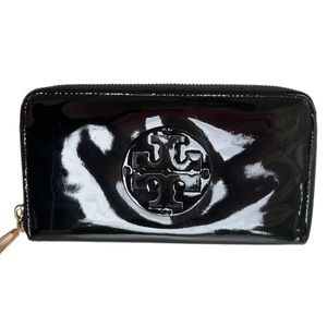 Tory Burch Black Patent Leather Wallet